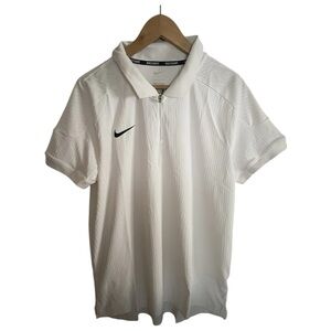 Nike Court Dri-fit Adv Slam Tennis Polo Medium Tall Textured 1/4 Zip HQ0792-100